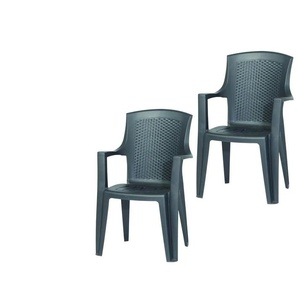 Siena Garden Stapelsessel 2er-Set Eden - schwarz - Materialmix - 55 cm - 91 cm | Möbel Kraft