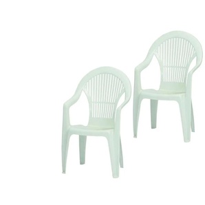 Siena Garden Stapelsessel 2er-Set  Vega ¦ weiß ¦ Maße (cm): B: 55 H: 93