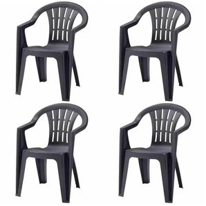 Siena Garden Stapelsessel 4er-Set   ¦ grau ¦ Maße (cm): B: 58 H: 79