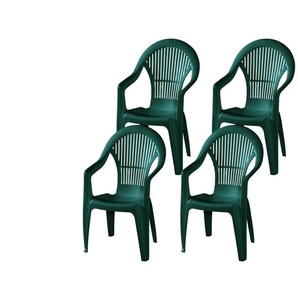 Siena Garden Stapelsessel 4er-Set  Vega ¦ grün ¦ Maße (cm): B: 55 H: 93