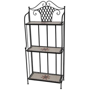 Siena Garden Stella Regal 62x29x142 cm Keramik Stahl/Schwarz