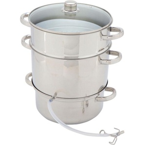 Entsafter SIENA HOME Cucinare silberfarben (edelstahlfarben) Zitruspresse Saftpresse Induktion, 8 Liter