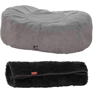 SIENA HOME Tierbett Naill + Siran Tierbetten Größe XL, mit Schondecke grau (anthrazit, grau) Hundebetten -decken