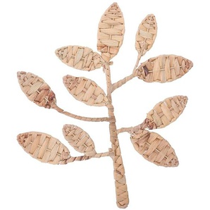 Signes Grimalt Kariertes Blatt-Wandornament Braune Gartenwanddekoration – 37 x 32 x 1 cm