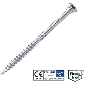 Sihga - L-GoFix® ms Edelstahl Holzbauschraube 4,5 x 50 mm 400 Stück
