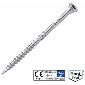 Sihga - L-GoFix® ms Edelstahl Holzbauschraube 4 x 60 mm 200 Stück