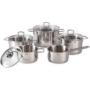 Silit Kochtopfset Alicante, Edelstahl, Metall, 5-teilig, 20 cm,24 cm,16 cm, 3,3 L,5,6 L,1,5 L,1,6 L,2,5 L, Kochen, Töpfe, Topfsets