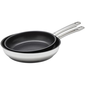 Silit Pfannenset Calabria, Schwarz, Edelstahl, Metall, 2-teilig, Kochen, Pfannen, Pfannensets