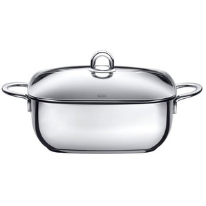Silit Schmortopf Studio, beschichteter Bräter Induktion, Cromargan® Edelstahl Rostfrei 18/10, backofengeeignet bis 180°C, für alle gängigen Herdarten geeignet