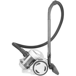 Silva Homeline Bodenstaubsauger, Grau, Weiß, Metall, Kunststoff, 43.5x118x23 cm, Gummiräder, einfaches Entleeren, Teleskoprohr, beutellos,
