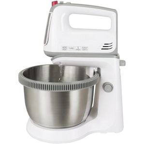 Silva Homeline Handmixer, Grau, Weiß, Edelstahl, Metall, Kunststoff, 21.6x21.2x28.5 cm, Küchengeräte, Mixer