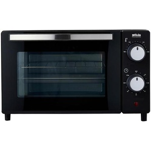 Silva Homeline Minibackofen, Schwarz, Kunststoff, 36.2x22.1x28.6 cm, herausnehmbares Krümelblech, Timer, akustisches Signal Ein-/Aus, Küchengeräte,