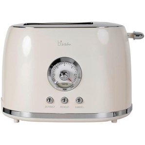 Silva Schneider Toaster, Weiß, Kunststoff, 30.6x16.6x20.4 cm, Auftaufunktion, Aufwärmfunktion, automatischer Auswurf nach Röstende, automatische
