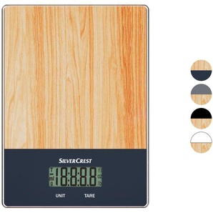 SILVERCREST® KITCHEN TOOLS Küchenwaage, mit Elementen in Holzoptik