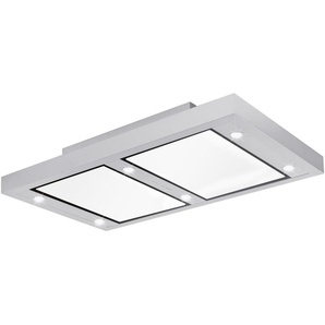 Silverline Altena ALD124.1W Deckenhaube 120 cm Edelstahl/Wei�glas