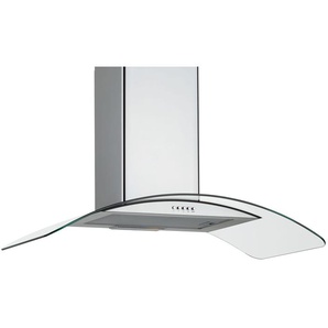 Silverline Gamma GAW953E Wandhaube 90 cm Edelstahl/Klarglas
