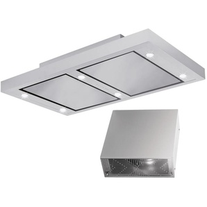 Silverline SET Altena ALD124.1E Deckenhaube 120 cm Edelstahl + Au�enwandmotor