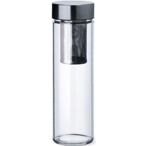 Trinkflasche SIMAX Trinkflaschen Gr. 500 ml, silberfarben (edelstahlfarben) Trinkflaschen 0,5 l mit Sieb, Edelstahldeckel