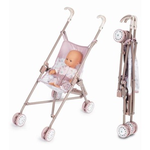 Simba Puppenwagen Baby Nurse, Mehrfarbig, Rosa, Kunststoff, Textil, 11.5x64x15 cm, zusammenklappbar, platzsparend verstaubar, Sicherheitsgurt,