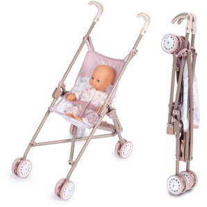 Simba Puppenwagen Baby Nurse, Mehrfarbig, Rosa, Kunststoff, Textil, 11.5x64x15 cm, zusammenklappbar, platzsparend verstaubar, Sicherheitsgurt,