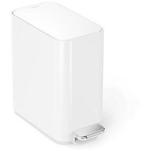 Simplehuman 5L schlanker Pedaleimer weier Edelstahl