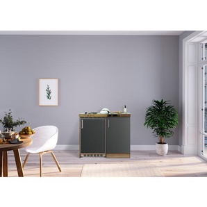 Singleküche Levin I 100 x 87 x 60cm Grau/Grau Kochplatte