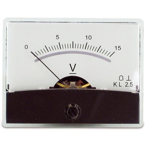 Sintron Distribution GmbH Einbau-Messinstrument mit Spiegelskala, 0...15 V- 204243