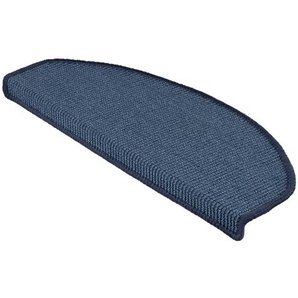 Sisal-Stufenmatte | Pure Nature | Halbrund | Blau | 23,5 x 65 cm