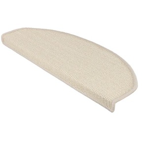 Sisal-Stufenmatte | Pure Nature | Halbrund | Elfenbein | 23,5 x 65 cm