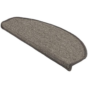 Sisal-Stufenmatte | Pure Nature | Halbrund | Grau | 19 x 56 cm