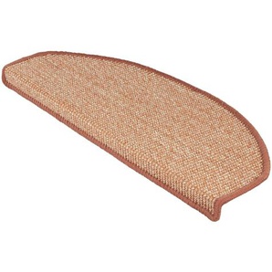 Sisal-Stufenmatte | Pure Nature | Halbrund | Terra | 19 x 56 cm