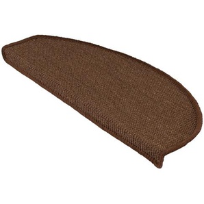Sisal-Stufenmatte | Pure Nature | Halbrund | Braun | 23,5 x 65 cm