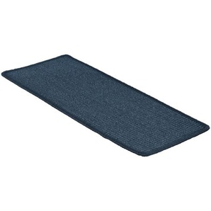 Sisal-Stufenmatte | Pure Nature | Rechteckig - ohne Lippe | Blau | 23,5 x 65 cm