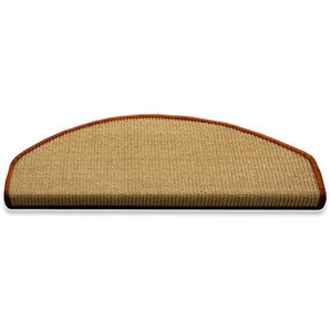 Sisal-Stufenmatte | Salvador natur | Halbrund | Kettelung: Orange