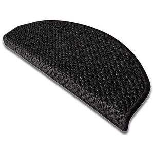 Sisal-Stufenmatte | Tiger-Eye | Anthrazit | 23.5 x 65 cm | Halbrund