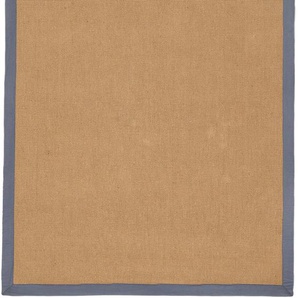 Sisalteppich CARPETFINE Sisal Teppiche Gr. B/L: 160 cm x 230 cm, 5 mm, 1 St., grau Sisalteppiche mit farbiger Bordüre, Anti Rutsch Rückseite