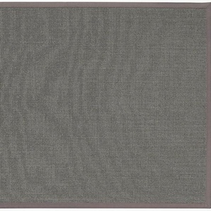 Sisalteppich DEKOWE Mara S2 mit Bordüre Spezial Teppiche Gr. B/L: 100 cm x 150 cm, 5 mm, 1 St., grau (platin) Sisalteppiche 100% Sisal, auch als Läufer, Wohnzimmer