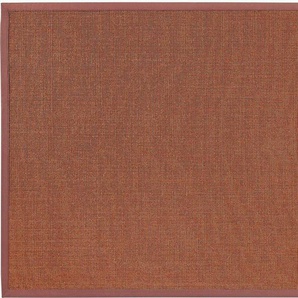 Sisalteppich DEKOWE Mara S2 mit Bordüre Spezial Teppiche Gr. B/L: 100 cm x 150 cm, 5 mm, 1 St., orange (terra) Esszimmerteppiche 100% Sisal, auch als Läufer, Wohnzimmer