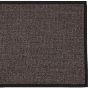Sisalteppich DEKOWE Mara S2 mit Bordüre Spezial Teppiche Gr. B/L: 100 cm x 150 cm, 5 mm, 1 St., schwarz (schwarz, meliert) Esszimmerteppiche