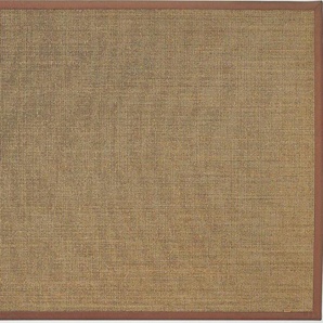 Sisalteppich DEKOWE Mara S2 mit Bordüre Spezial Teppiche Gr. B/L: 100 cm x 200 cm, 5 mm, 1 St., braun (nuss) Esszimmerteppiche