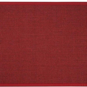 Sisalteppich DEKOWE Mara S2 mit Bordüre Spezial Teppiche Gr. B/L: 100 cm x 250 cm, 5 mm, 1 St., rot (rot, meliert) Esszimmerteppiche 100% Sisal, auch als Läufer, Wohnzimmer