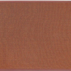 Sisalteppich DEKOWE Mara S2 mit Bordüre Spezial Teppiche Gr. B/L: 150 cm x 180 cm, 5 mm, 1 St., orange (terra) Sisalteppiche 100% Sisal, auch als Läufer, Wohnzimmer