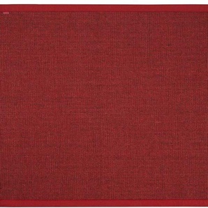 Sisalteppich DEKOWE Mara S2 mit Bordüre Spezial Teppiche Gr. B/L: 150 cm x 180 cm, 5 mm, 1 St., rot (rot, meliert) Sisalteppiche 100% Sisal, auch als Läufer, Wohnzimmer