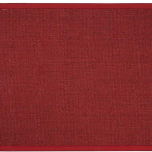 Sisalteppich DEKOWE Mara S2 mit Bordüre Spezial Teppiche Gr. B/L: 150 cm x 180 cm, 5 mm, 1 St., rot (rot, meliert) Sisalteppiche 100% Sisal, auch als Läufer, Wohnzimmer