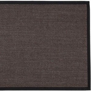 Sisalteppich DEKOWE Mara S2 mit Bordüre Spezial Teppiche Gr. B/L: 220 cm x 280 cm, 5 mm, 1 St., schwarz (schwarz, meliert) Esszimmerteppiche 100% Sisal, auch als Läufer, Wohnzimmer