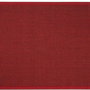 Sisalteppich DEKOWE Mara S2 mit Bordüre Spezial Teppiche Gr. B/L: 280 cm x 350 cm, 5 mm, 1 St., rot (rot, meliert) Esszimmerteppiche 100% Sisal, auch als Läufer, Wohnzimmer