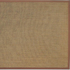Sisalteppich DEKOWE Mara S2 mit Bordüre Spezial Teppiche Gr. B/L: 300 cm x 350 cm, 5 mm, 1 St., braun (nuss) Sisalteppiche 100% Sisal, auch als Läufer, Wohnzimmer