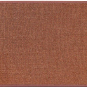 Sisalteppich DEKOWE Mara S2 mit Bordüre Spezial Teppiche Gr. B/L: 67 cm x 200 cm, 5 mm, 1 St., orange (terra) Sisalteppiche 100% Sisal, auch als Läufer, Wohnzimmer