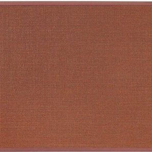 Sisalteppich DEKOWE Mara S2 mit Bordüre Spezial Teppiche Gr. B/L: 67 cm x 250 cm, 5 mm, 1 St., orange (terra) Esszimmerteppiche 100% Sisal, auch als Läufer, Wohnzimmer