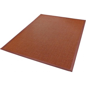 Sisalteppich DEKOWE Mara S2 mit Bordüre Teppiche Gr. B/L: 133 cm x 190 cm, 5 mm, 1 St., orange (terra) Esszimmerteppiche Flachgewebe, Material: 100% Sisal, Wohnzimmer